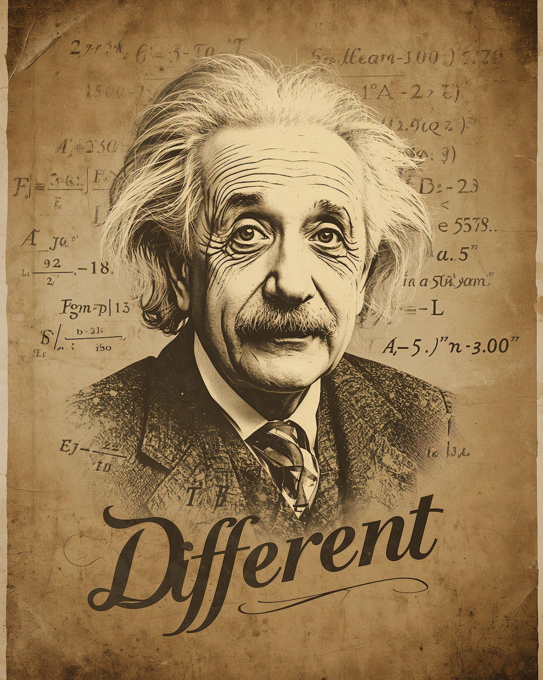 Albert Einstein Vintage Poster – Classic Scientist Wall Art Printable ...