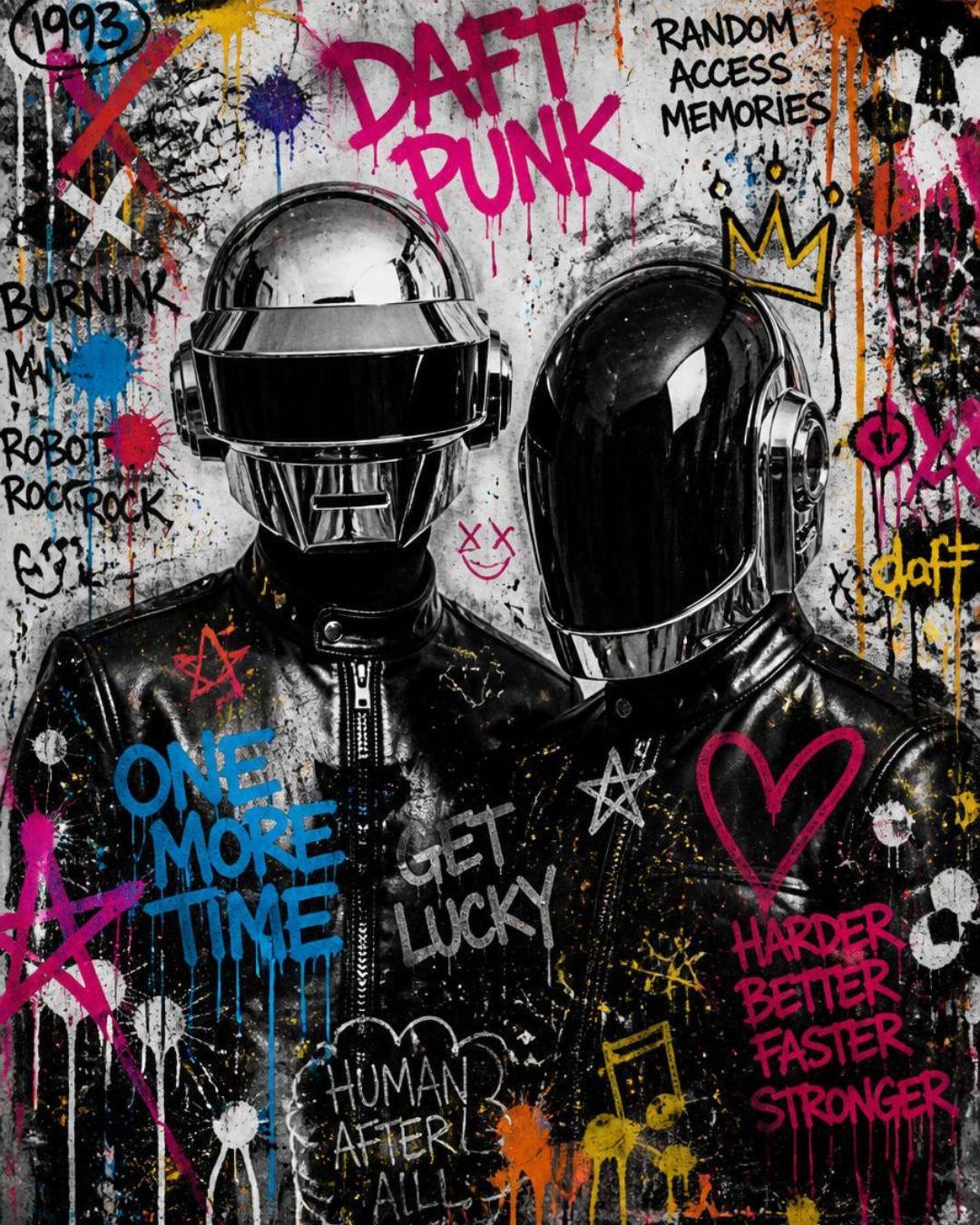 ダフトパンク　ポスター　中古　シリアルナンバー入 Daft punk poster - Etsy 日本