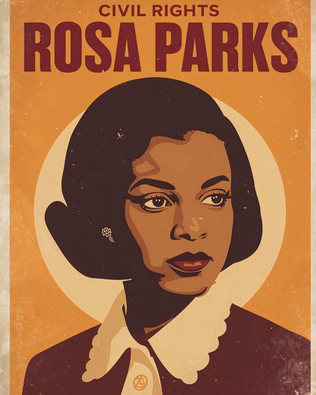 Rosa Parks Civil Rights Poster – Minimalist Vintage Wall Art ...