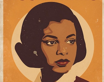 Póster de los Derechos Civiles de Rosa Parks: Arte mural minimalista vintage, descarga digital inspiradora
