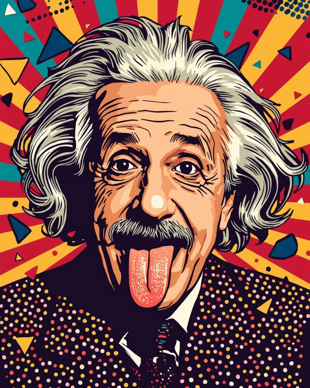 Albert Einstein Pop Art Poster Colorful Portrait Funny Wall Decor - Etsy