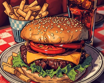 1960年代のマクドナルドのミルクシェイク広告のレプリカ（デジタル