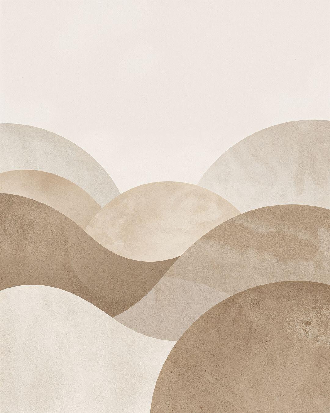 Beige Abstract Landscape Print, Minimalist Scandinavian Wall Art - Etsy