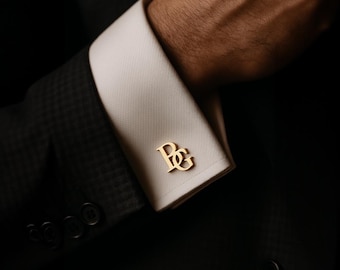 Handmade Personalized Sterling Silver Cufflinks: Groomsmen Gift