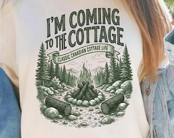 I'm Coming To The Cottage Shirt, Vintage Lake Life Tee, Cottagecore Graphic Shirt, Cabin Vacation T Shirt, Duck Lake House Tee,