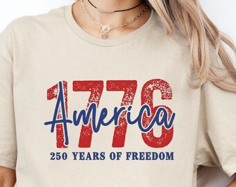 Camiseta de la Libertad de Estados Unidos 1776, Camiseta del Día de la Independencia con la Bandera de EE. UU.