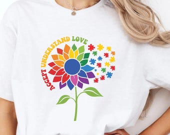 Autism Awareness Shirt: Love Accept Understand Friendship Bracelet Tee