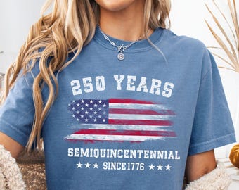 Usa 250 Shirt, Independence Day Shirt, Celebrate 250th Anniversary Shirt Usa Flag Tee, 4th of July Shirt, Retro Patriotic Gift