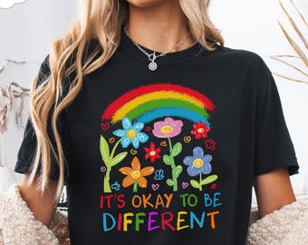It’s Okay To Be Different Shirt, Autism Awareness Tee, Inclusion Kindness, SPED Teacher Gift, Special Education Shirt