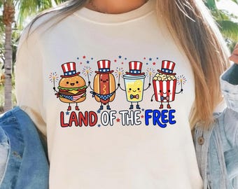 Land Of The Free Shirt, Fourth Of July Tee, Patriotic Graphic Shirt, USA Independence Day Shirt, Retro American Summer Tee