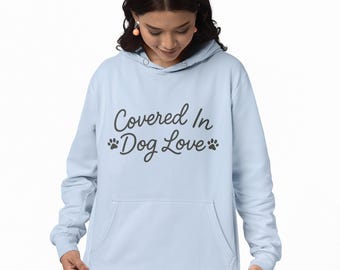 Sweat à capuche pour amoureux des chiens, sweat à capuche Dog Love, sweat-shirt pour chien drôle, cadeau pour les amoureux des chiens, pull à empreintes de pattes pour parent mignon animal de compagnie