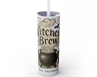 Halloween Skinny Tumbler, 20 Unzen Edelstahlbecher, individuelle Geschenkoption, gruseliger Lehrer & Party Trinkgefäß