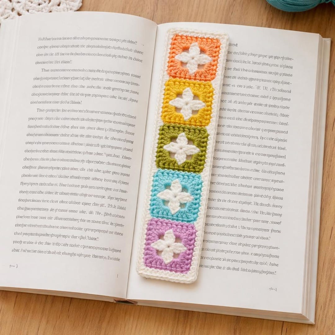 Square Roots Bookmark Crochet Granny Square Bookmark Pattern PDF, Easy Amigurumi Tutorial ...