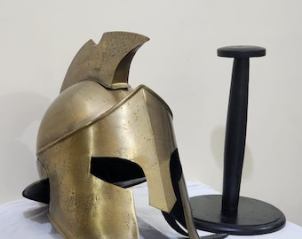 Spartan Helmet Medieval Greek Warrior Helmet | King Leonidas Armor Helmet | Steel Cosplay Helmet | LARP Costume Prop