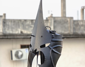 Witch King Helmet Replica, Black Steel Nazgul Inspired Warrior Armor, Medieval Fantasy Prop