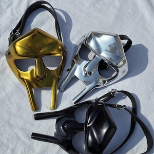 Handcrafted Steel MF Doom Gladiator Mask, Medieval Cosplay Helmet, Halloween Costume Accessory