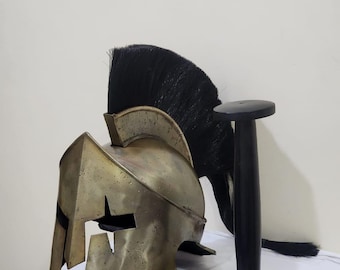 Spartan Helmet Medieval King 300 Replica – Fully Wearable Steel Spartan Warrior Helmet with Leather Liner for Cosplay,Halloween & Collectors
