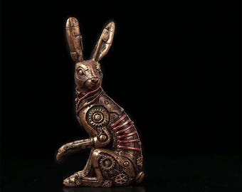 Steampunk dierlijke hars sculpturen mechanische wezens (konijn, walvis, vis) voor vintage industrieel interieur en unieke geschenken