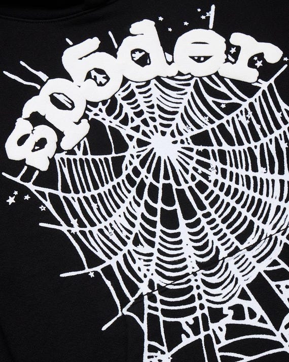 Sp5der Black Hoodie | Spider Web Graphic, Y2K Streetwear - Etsy