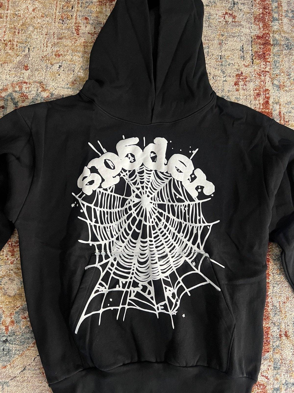 spider! スパイダーウェブパーカー ブラック スパイダー OG ラインストーン ロゴ パーカー ブラック メンズ - SS22 - JP