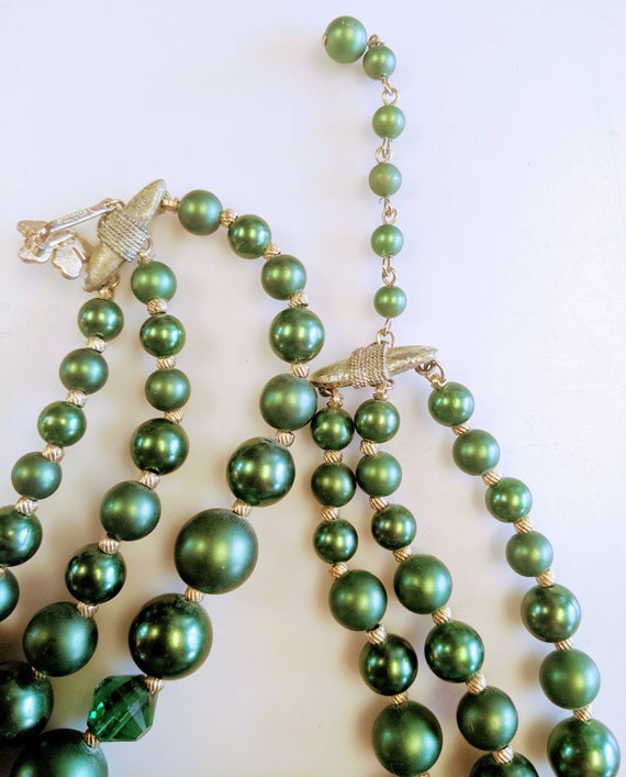 Vintage Vendome Necklace,Crystal and Faux Pearl N… - image 6