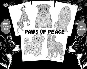 Mandalas de perros para colorear / 40 diseños con sentido del humor