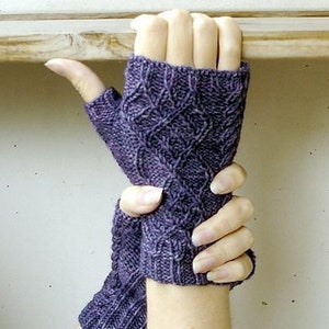 PDF, Fingerless Gloves Knitting Pattern, hand warmers, wrist warmers, mitts, bottom up, diamond shape, quick knit, instant download