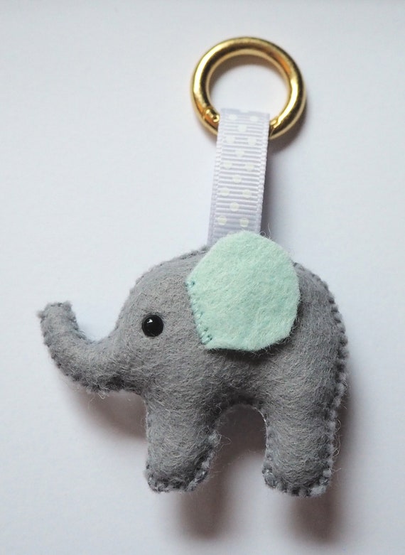 stuffed elephant keychain