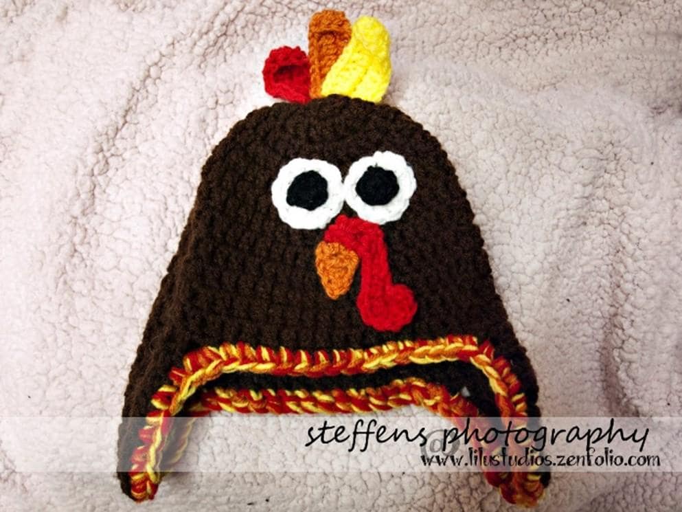39 Turkey Crochet Patterns for Festive Thanksgiving Decorations 33 Tilly the Turkey Crochet Hat