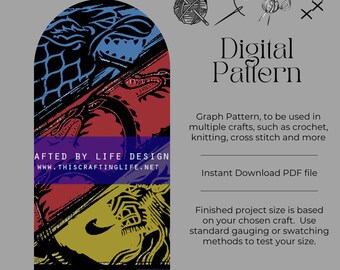 Wolf, Dragon and Lion Chart for Knit or Crochet {Graph Style pattern and charts}