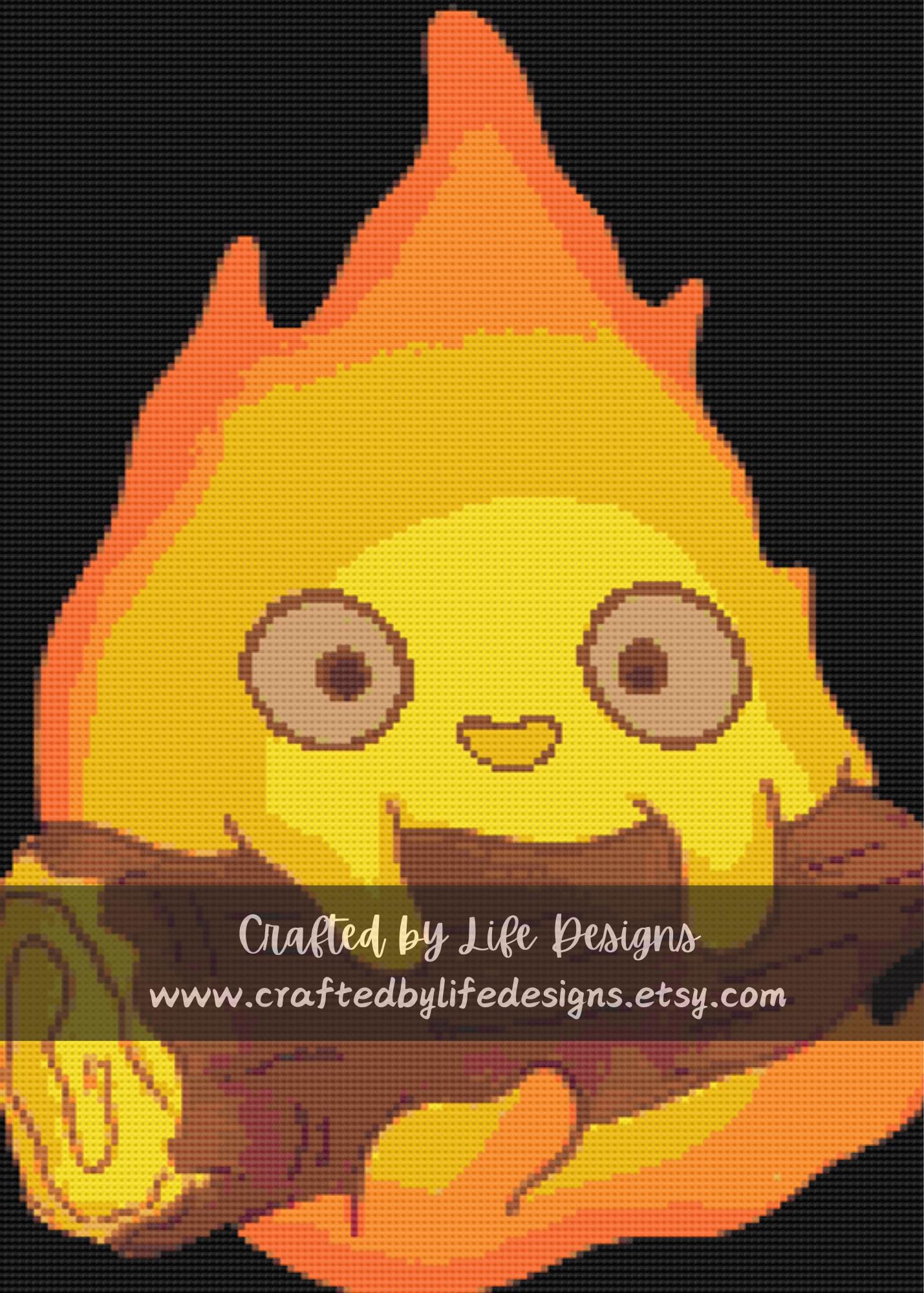 Calcifer Howl's Moving Castle Chart for Knit or Crochet {graph Style ...