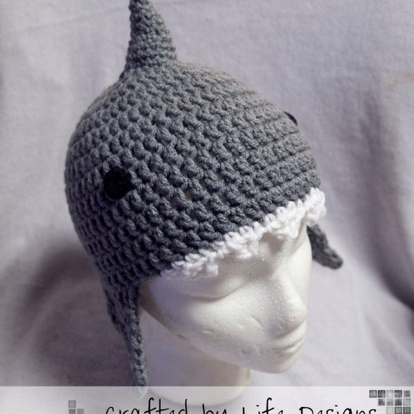 Shark Hat Crochet Pattern