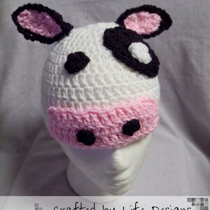 Cow Hat Crochet Pattern