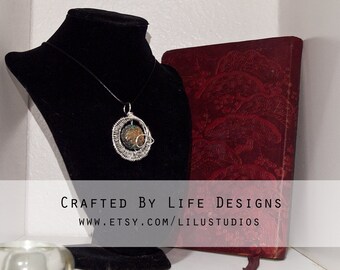 Round Wire Wrap Pendant Necklace