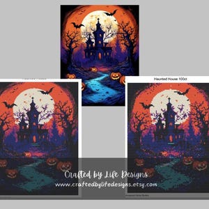 Haunted House Chart for Knit, Crochet or Cross Stitch {Graph Style pattern and charts}