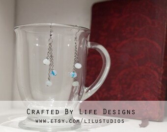 Dangly Chain Beaded Earrings