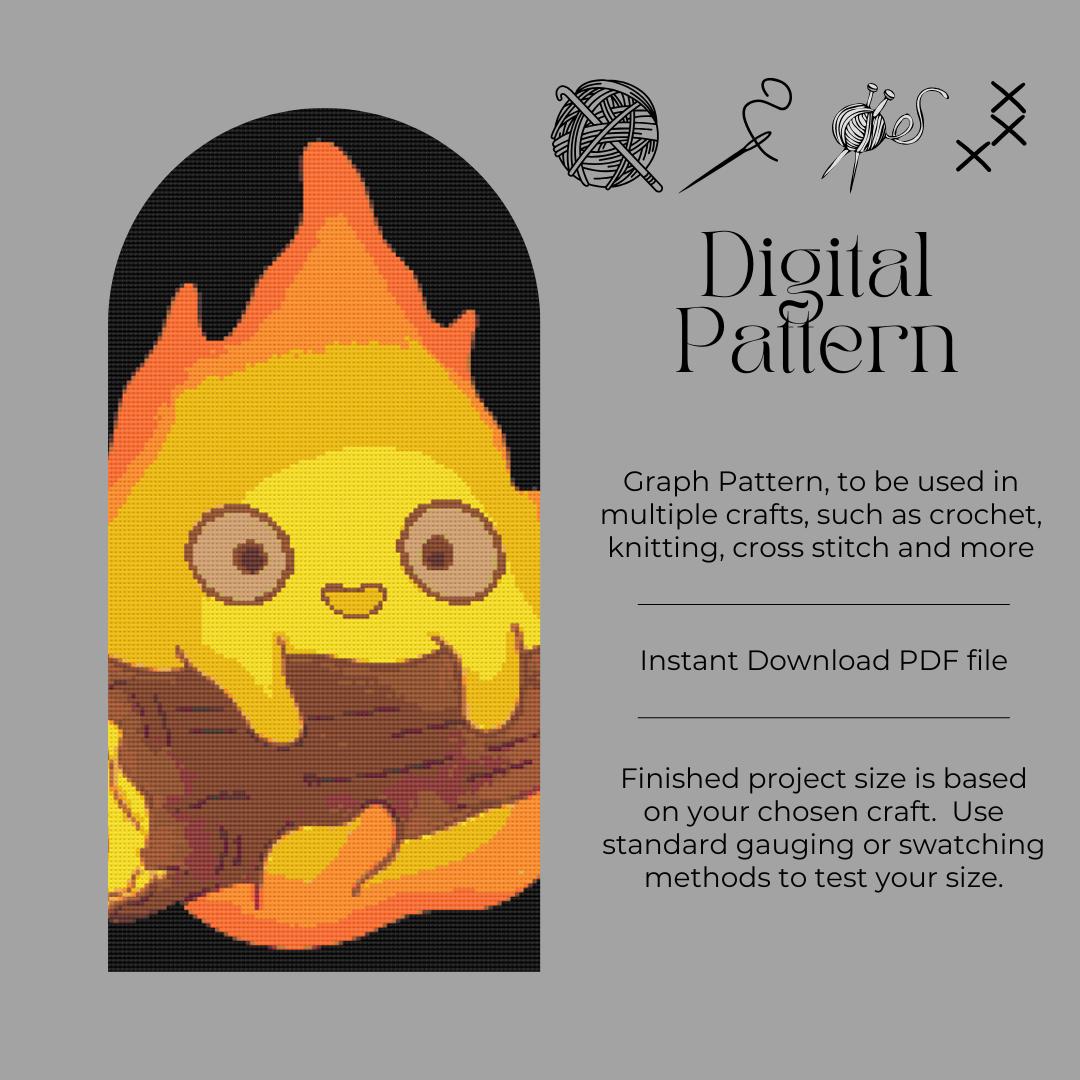 Calcifer Graph Pattern for Knit or Crochet