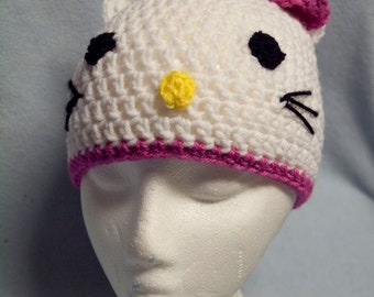 Crochet Kitty Hat Pattern, Kawaii Style (PDF Pattern)
