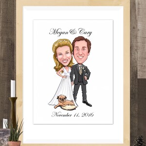 Wedding guestbook alternative - wedding portrait - wedding reception poster - wedding sign in board