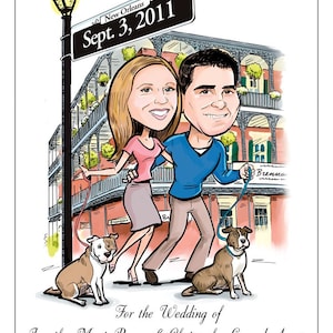 Fun caricature save the dates express your unique personalities Send in your photos and ideas to illustrate the date image 2