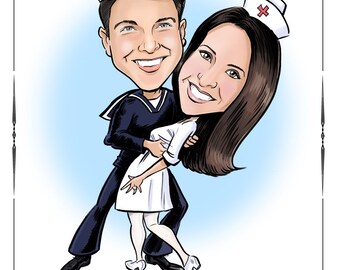 Wedding caricature Save-the-Dates - Save-the-Date Cards, Magnets, and Invitations