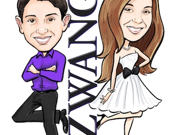 Caricature Bar mitzvah Save the Date - Caricature Bat mitzvah Save the Date - Caricature B'nai Mitzvah Save the Date- Mitzvah Sign In Board