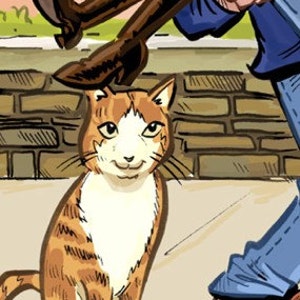 Voeg uw kat of hond toe aan uw aangepaste karikatuur, bewaar de datum, uitnodiging of log in-poster!