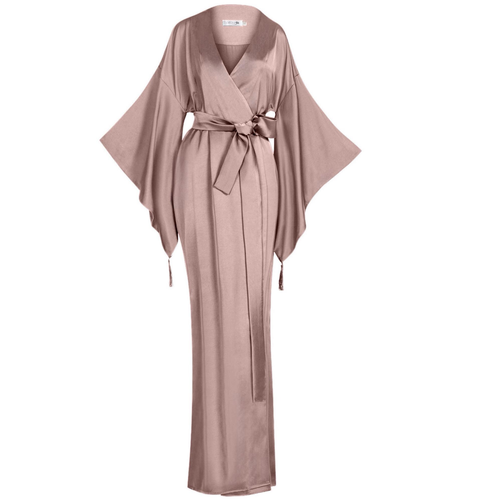 Rose Gold Wrap Silk Dress - Etsy