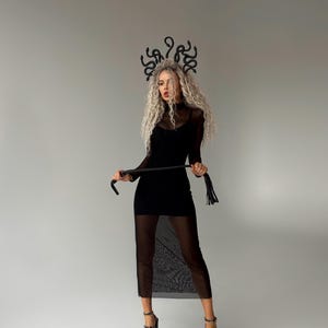 sheer rave dress SHEIN SXY Black Sexy Mesh Spaghetti Strap Dress,Rave Outfit ,Summer, Spring,Valentine's Day,Going Out,Elegant ,Mesh ,Sheer,Black