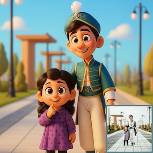Custom Pixar Style Portrait: 3D Cartoon from Photo (Digital Download)