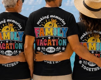 Benutzerdefinierter Familienurlaub 2026 PNG, passendes Familienreise-Shirt-Design, Sommerreise-Shirt, benutzerdefinierter Familienstrandurlaub, Familienstrandausflug