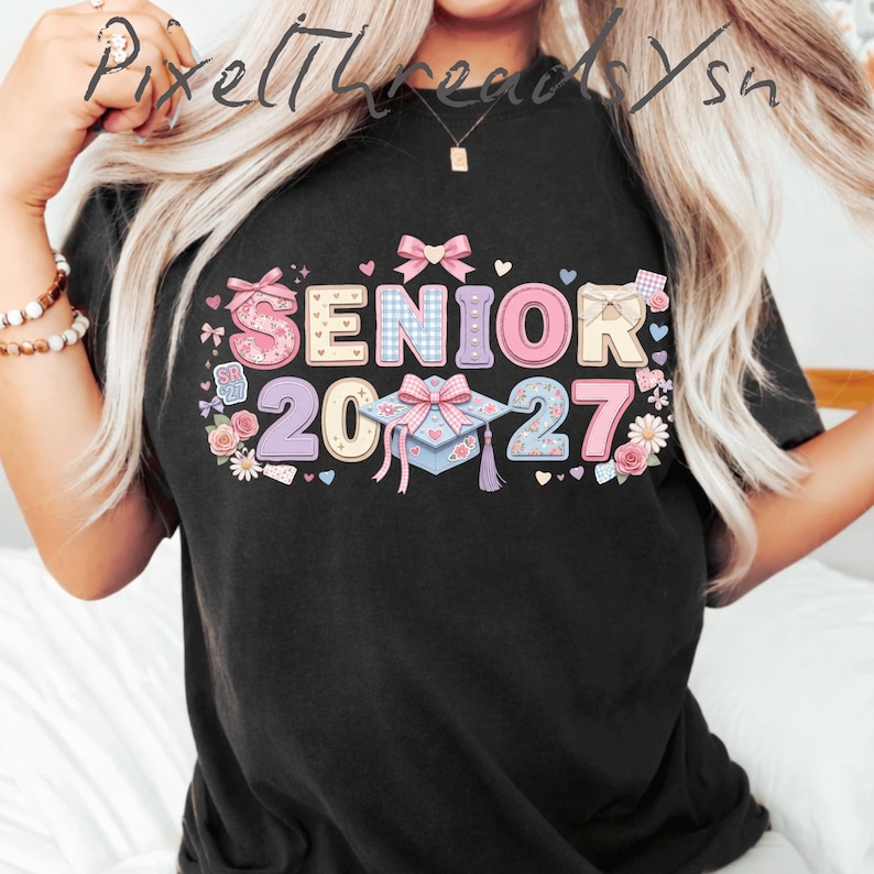 Senior Class of 2027 PNG Bundle, Graduation 2027 Designs, Senior Year Shirt Graphics, Class of 2027 Sublimation Pack, Senior 2027 png image 3