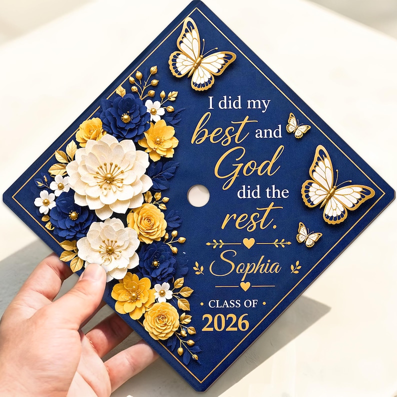 Personalized Graduation Cap Topper, Class of 2026 Gift, Custom Name ...