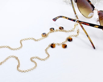 tortoise shell eyeglass chain sale